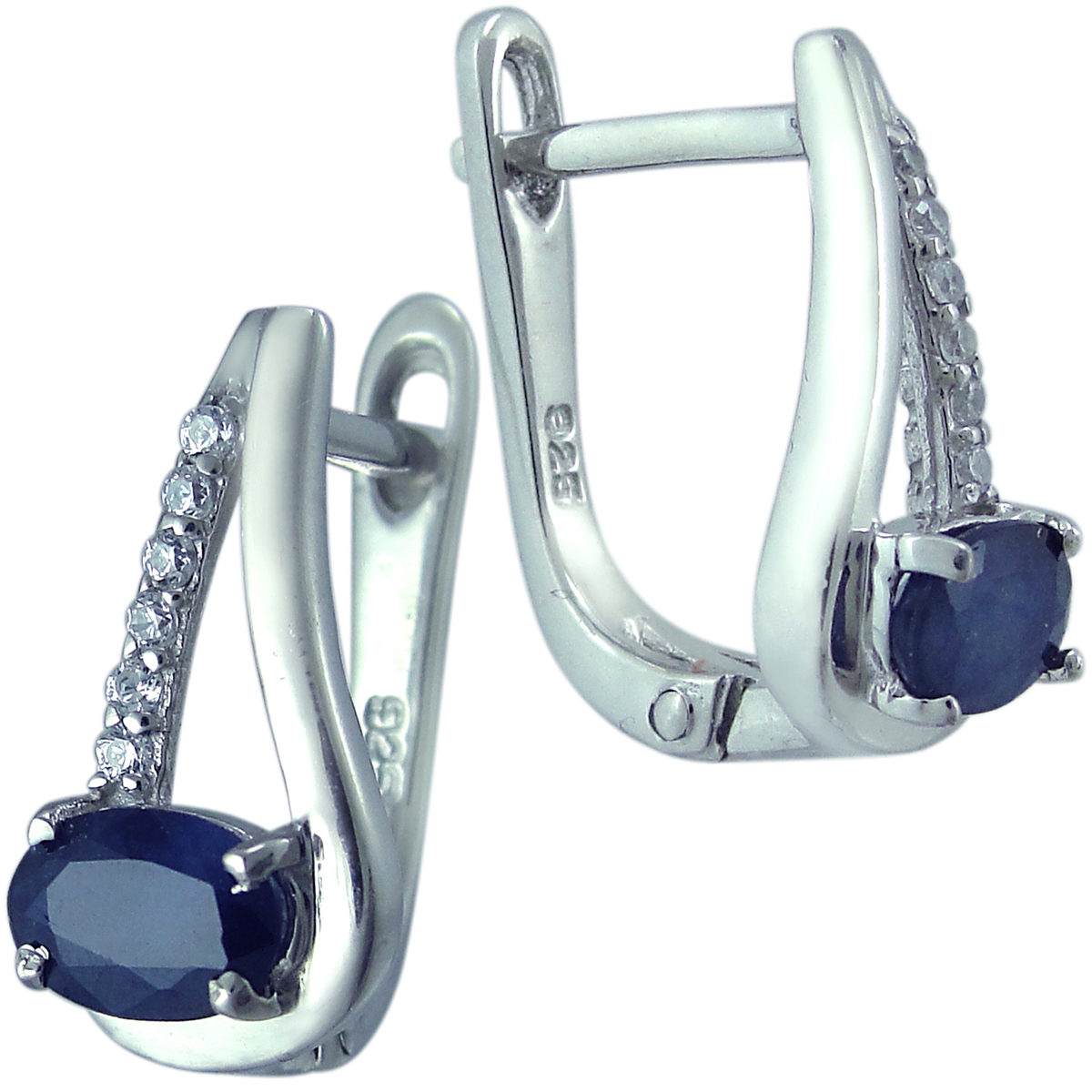 

Серьги женские из серебра Balex Jewellery 2405937596, сапфир/фианит, 2405937596