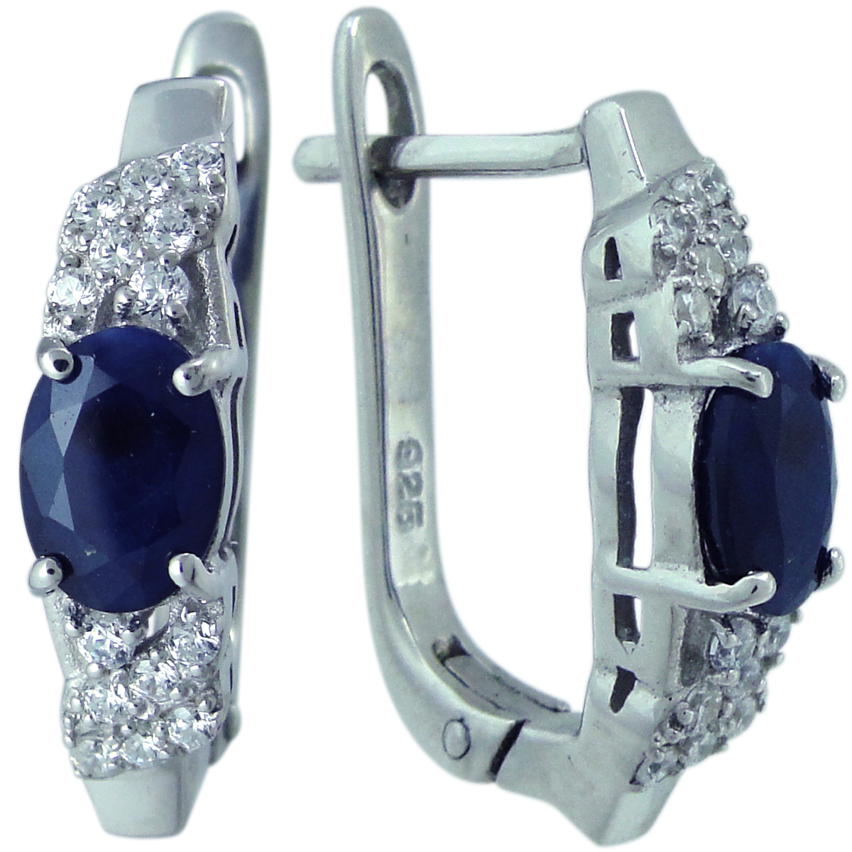 

Серьги женские из серебра Balex Jewellery 2405937599, сапфир/фианит, 2405937599