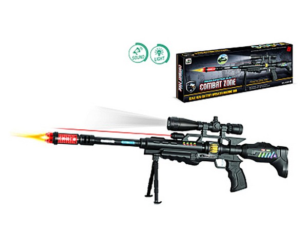 Снайперская винтовка игрушечная со свет/звук эффектами, JQ6886 снайперская винтовка