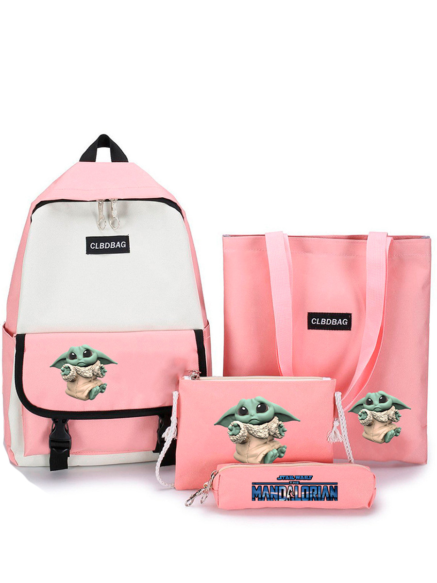 Рюкзак шоппер клатч косметичка 4 в 1 малыш Йода Звездные войны Star Wars розовый