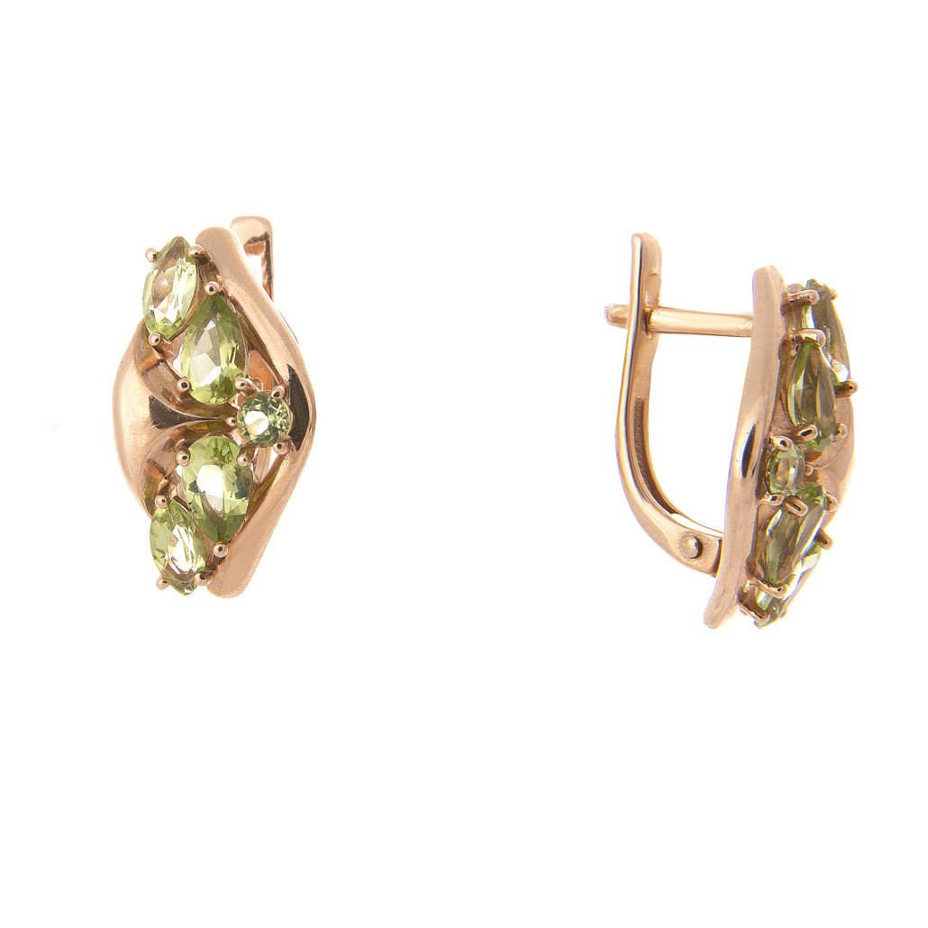

Серьги из красного золота с хризолитом Золото Дисконт С120-4800Хр, С120-4800Хр