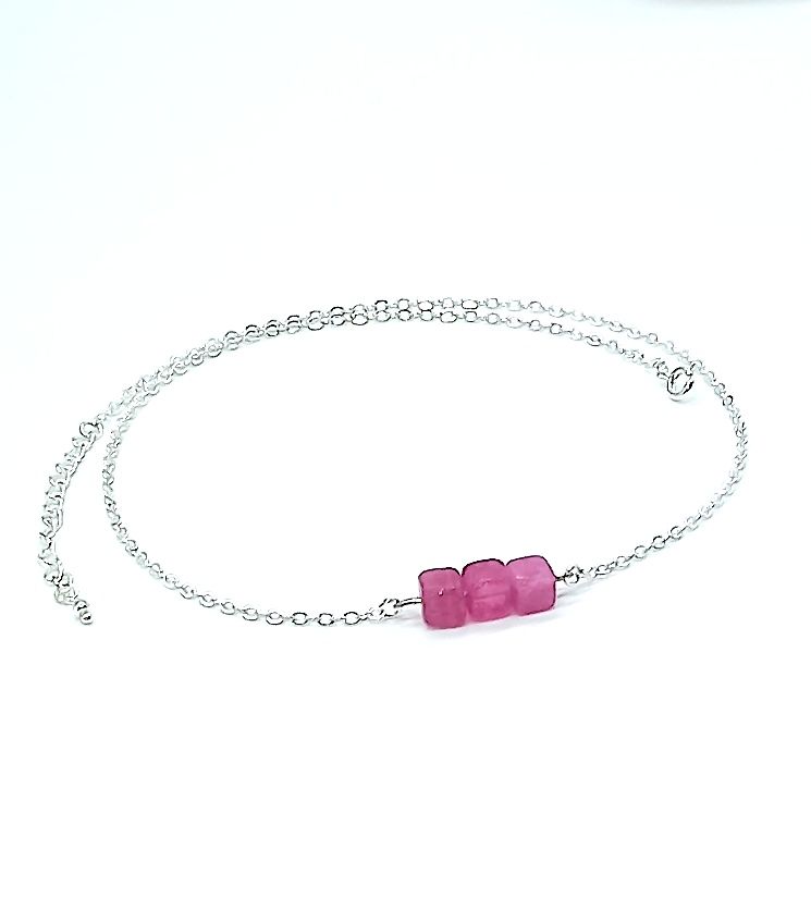 Колье из металла 42-47 см art-jewellery АВТОРСКИЕ УКРАШЕНИЯ 1-000-020, турмалин