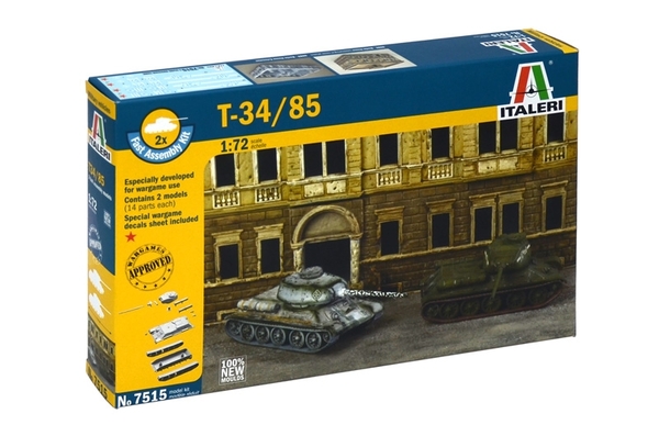 фото Сборная модель italeri 1/72 t-34/85 7515