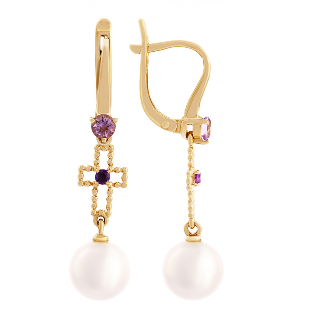 

Серьги из красного золота с жемчугом Золото Дисконт 300120124п/д, 300120124п/д