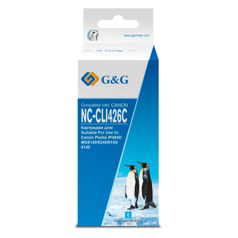 

Картридж для струйного принтера G&G G&G NC-CLI426C голубой, совместимый, G&G NC-CLI426C