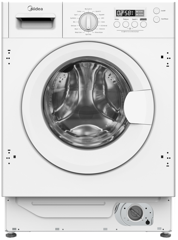 фото Встраиваемая стиральная машина midea mfglw80b/w white