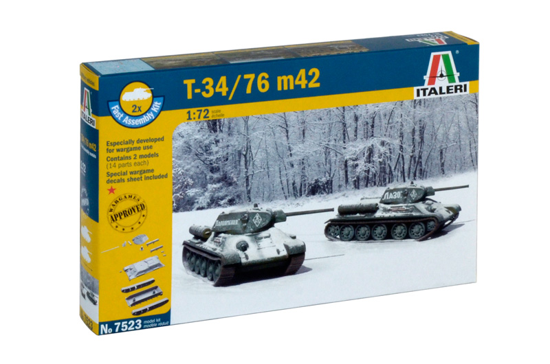 Сборная модель Italeri 1/72 T34/76 m42 7523