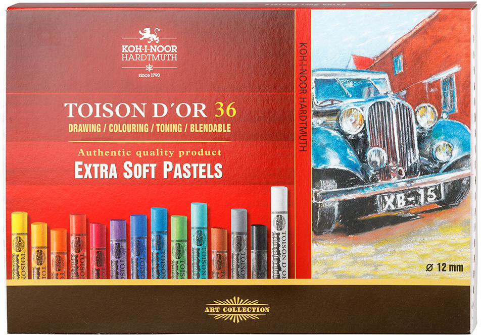 

Пастель сухая Koh-I-Noor Toison D or Extra Soft 8555 8555036001KZ круглые 36цв. картон.кор, Разноцветный