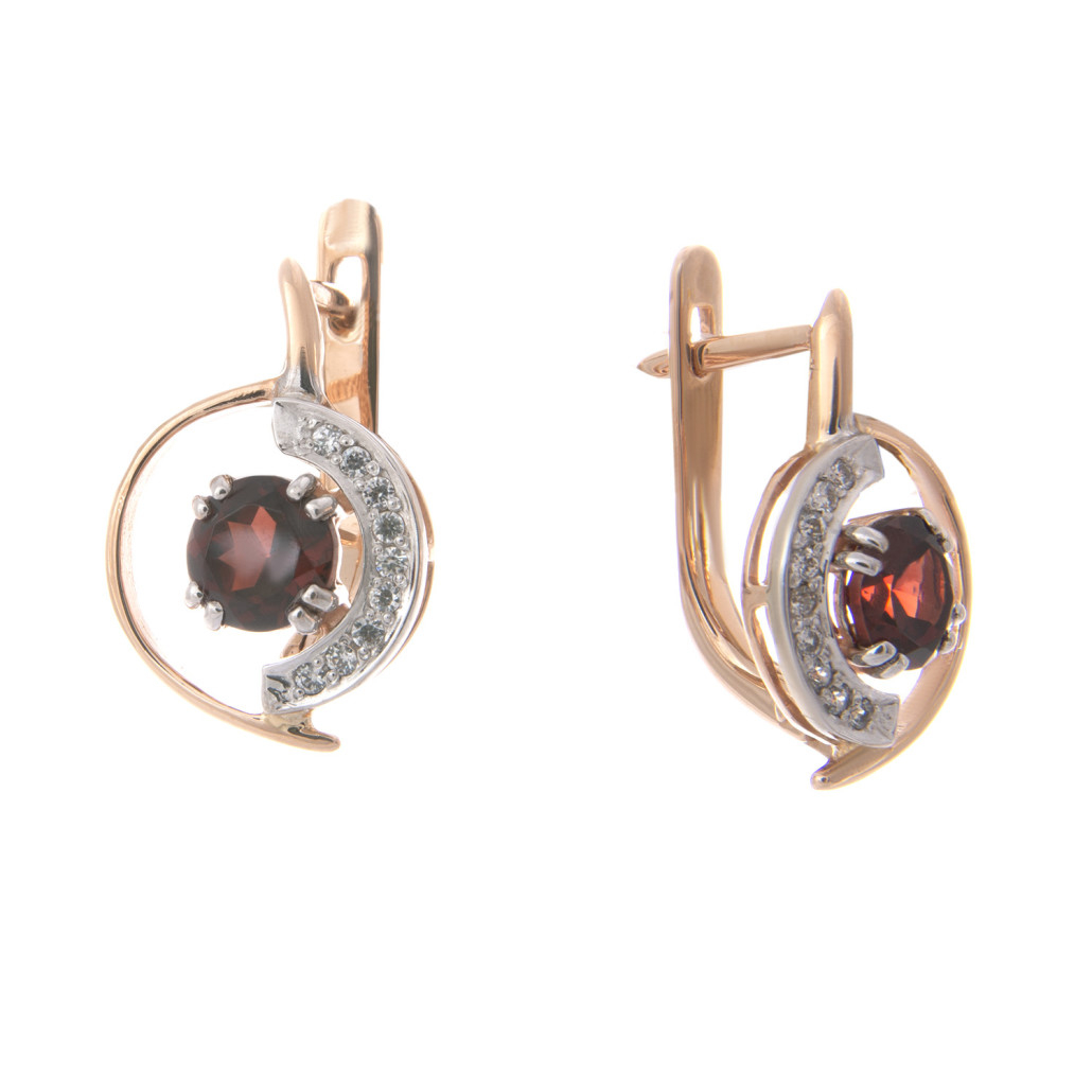 

Серьги из красного золота с гранатом Золото Дисконт 0104197018п/д, 0104197018п/д