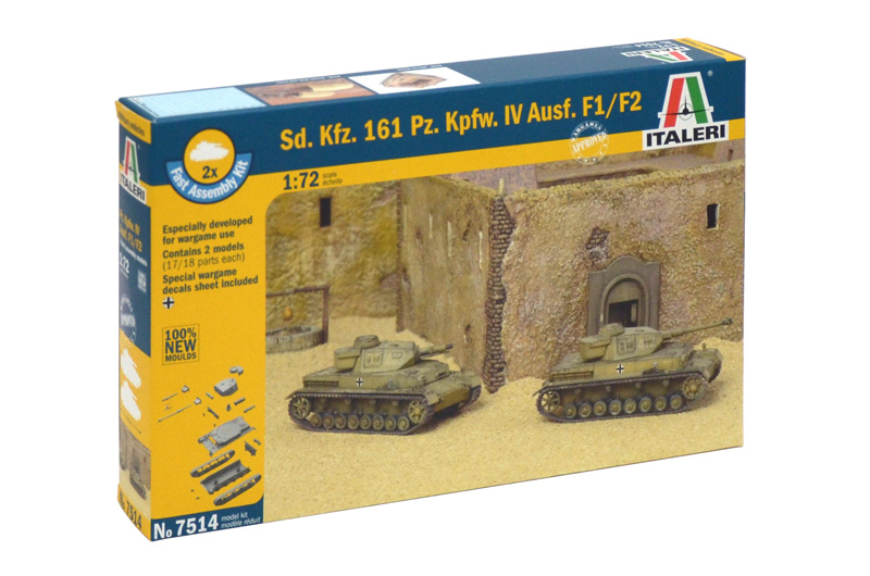 

Сборная модель Italeri 1:72 SD KFZ 161 PZ KPFW IV AUSF F1/F2 7514