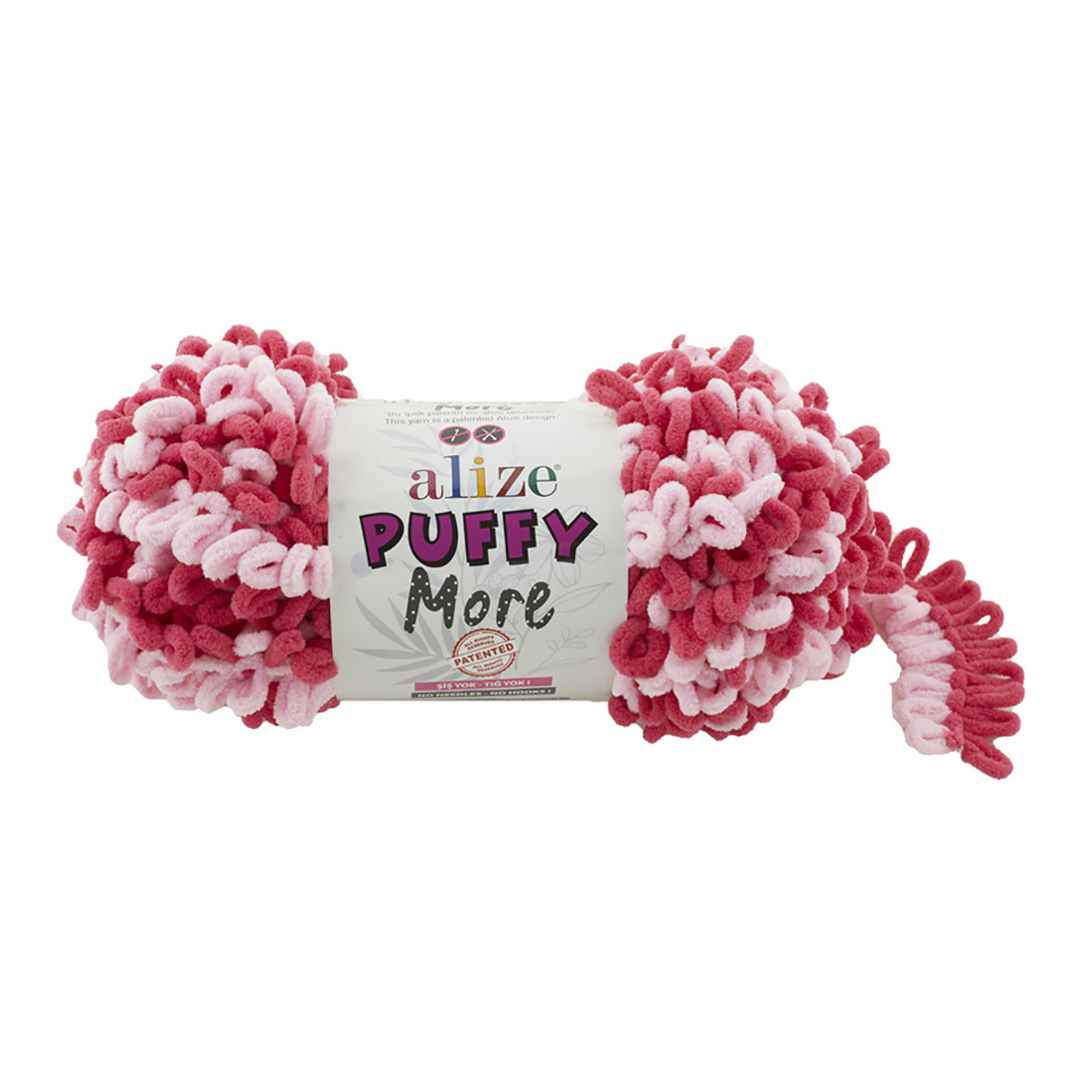 

Пряжа ALIZE Puffy More 150г, 11,5м (100% микрополиэстер) (6274), 2 мотка, Moreapos
