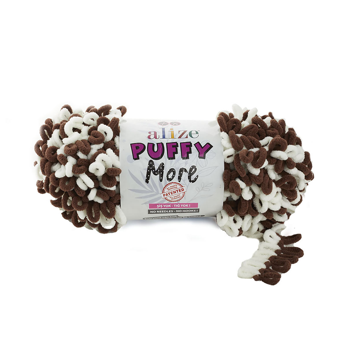 

Пряжа ALIZE Puffy More 150г, 11,5м (100% микрополиэстер) (6288), 2 мотка, Moreapos