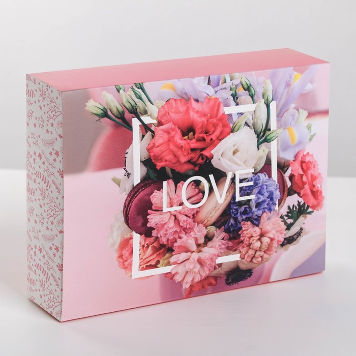 

Коробка Дарите Счастье для сладостей LOVE , 20 х 15 х 5 см5 шт., Розовый