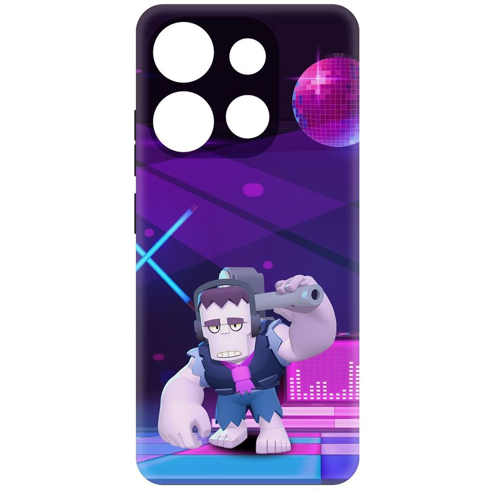 

Чехол-накладка Софт Brawl Stars - Фрэнк для Tecno pop 7 Pro, Черный