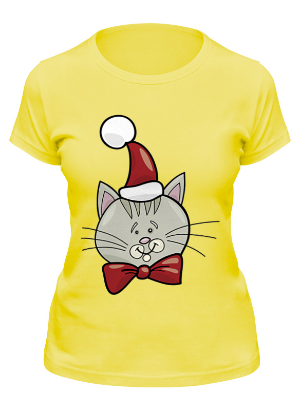 

Футболка женская Printio Котик желтая 2XL, Желтый, Котик