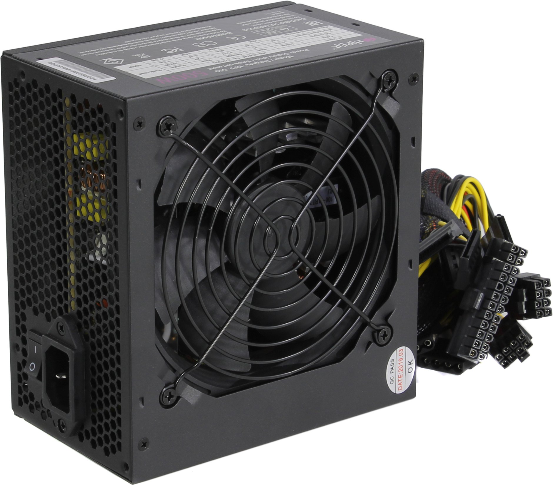 

Блок питания HIPER 500W (HPP-500), Черный