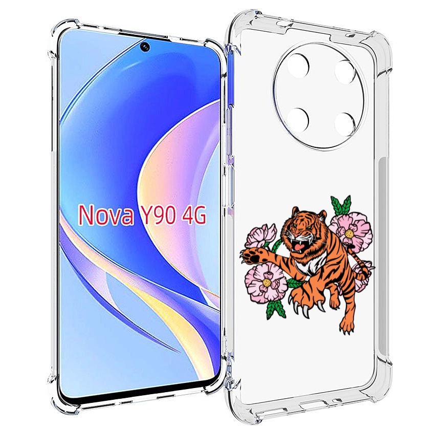 

Чехол MyPads тигры-цветочные для Huawei Nova Y90 (CTR-LX1) / Enjoy 50 Pro, Tocco