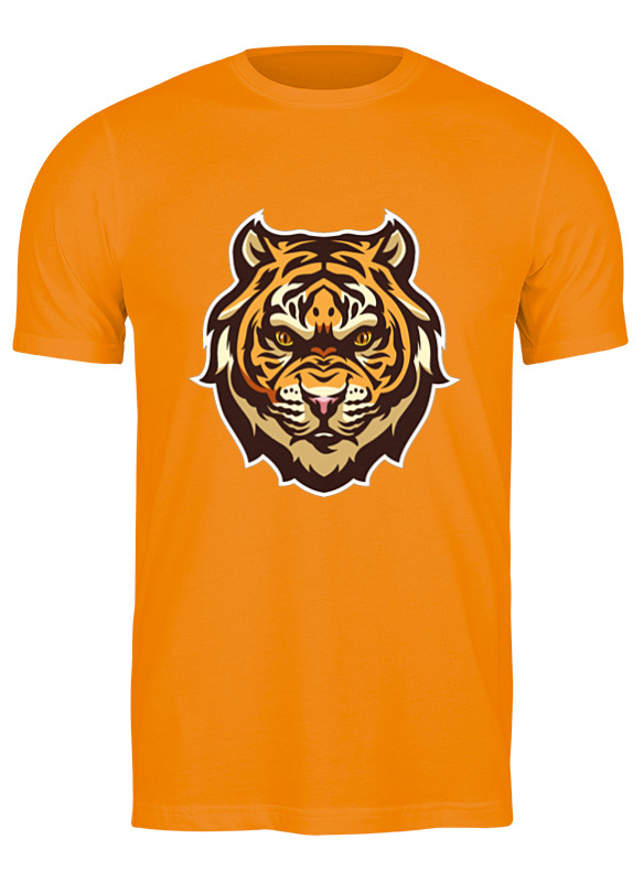 

Футболка мужская Printio Новогодняя .год тигра оранжевая 2XL, Оранжевый, Новогодняя .год тигра