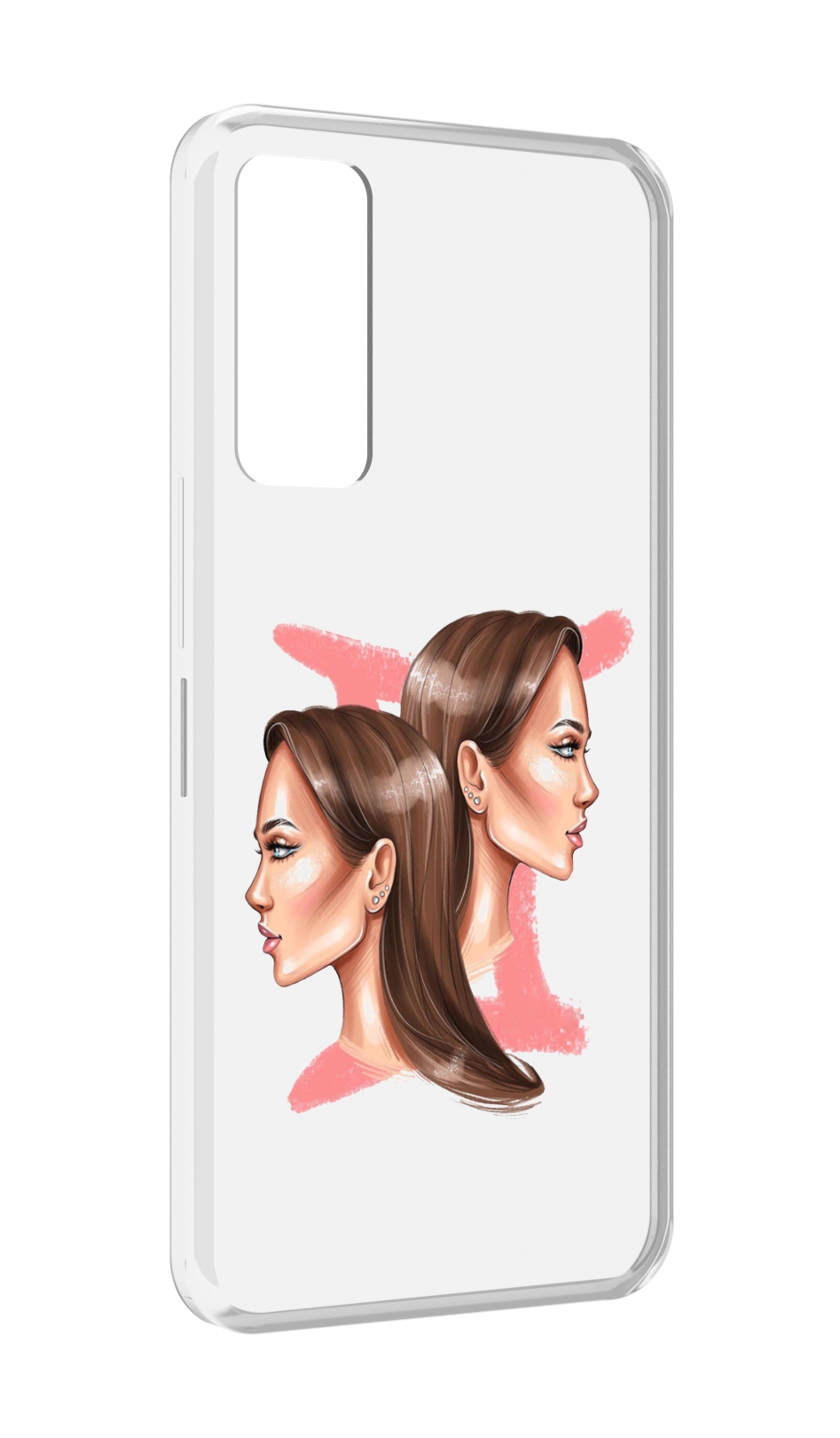 

Чехол MyPads Девушка-Близнецы женский для TCL 30 / TCL 30 5G / TCL 30+ plus, Прозрачный, Tocco