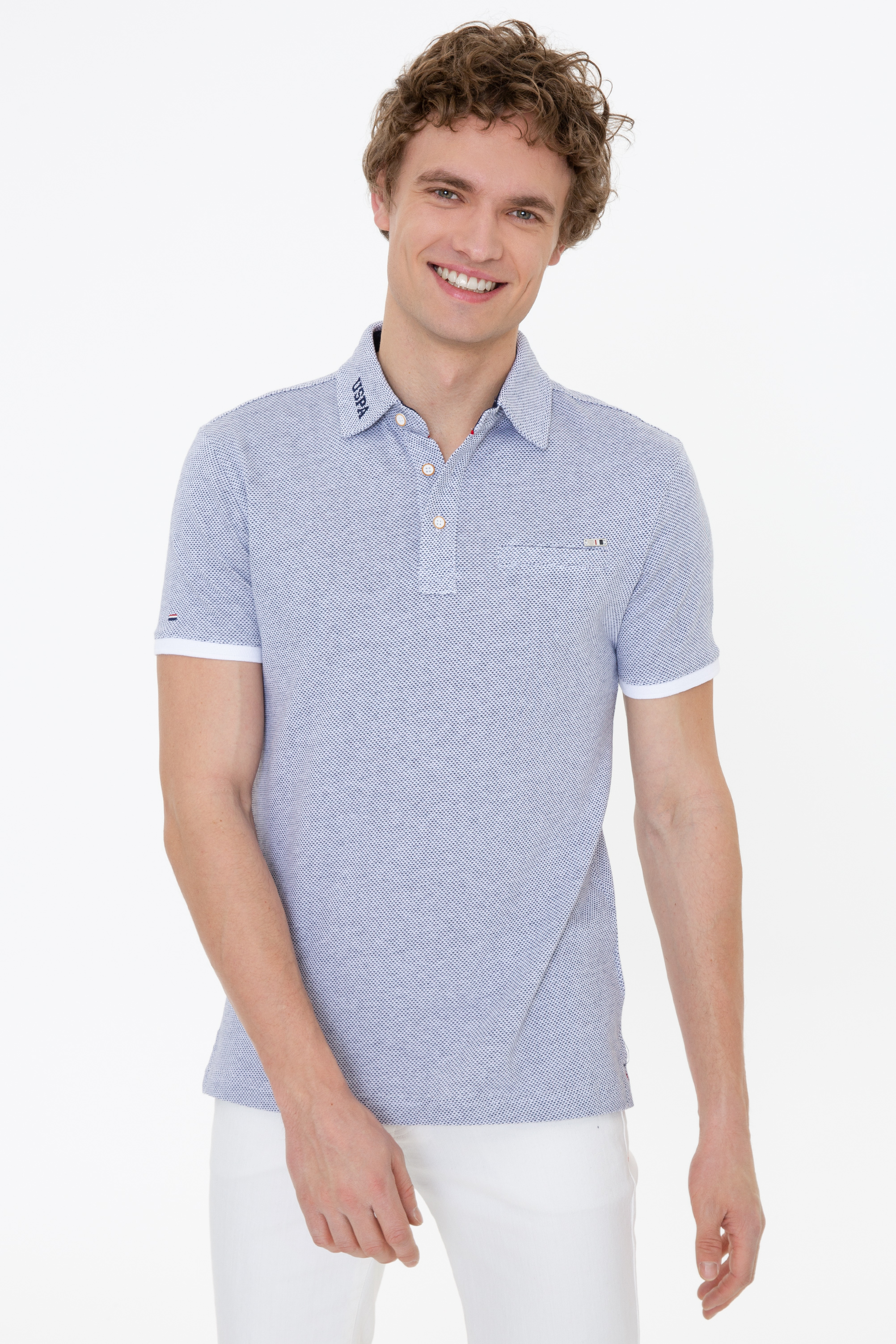 

Футболка мужская U.S. POLO Assn. G081SZ0110PINE синяя S, G081SZ0110PINE