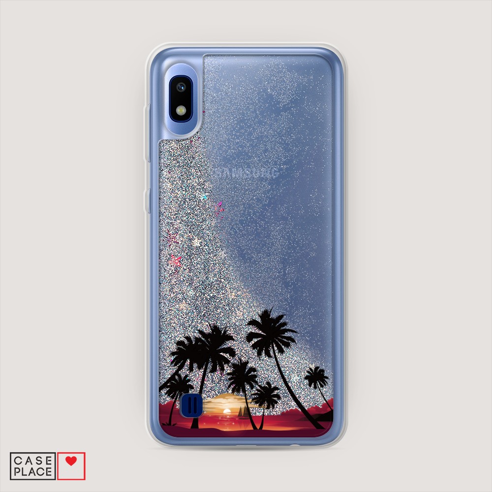 

Чехол Awog на Samsung Galaxy A10 "Закат и пальмы", Разноцветный, 27991-1