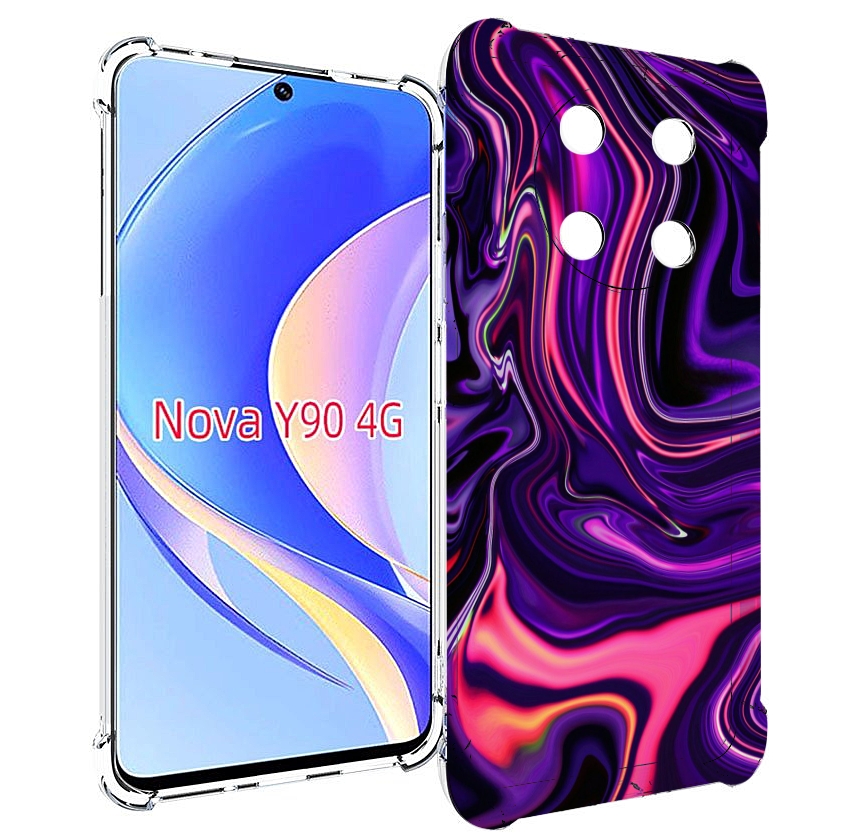 

Чехол MyPads фиолетовые краски для Huawei Nova Y90 (CTR-LX1) / Enjoy 50 Pro, Tocco