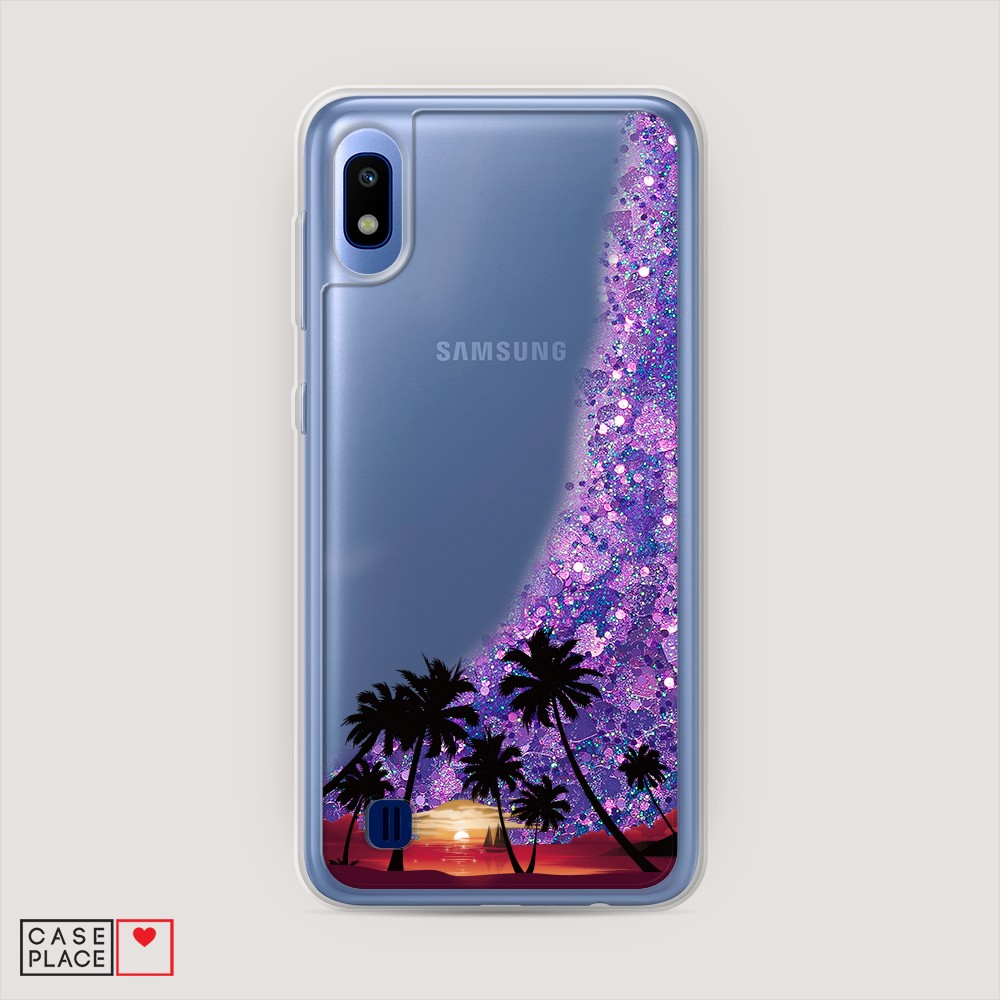 

Чехол Awog на Samsung Galaxy A10 "Закат и пальмы", Разноцветный, 27992-1