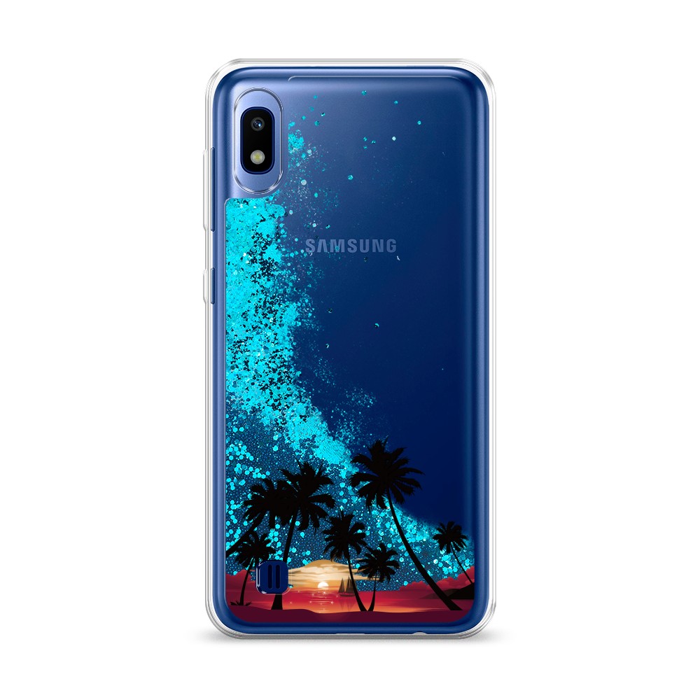 

Чехол Awog на Samsung Galaxy A10 "Закат и пальмы", Разноцветный, 27993-1
