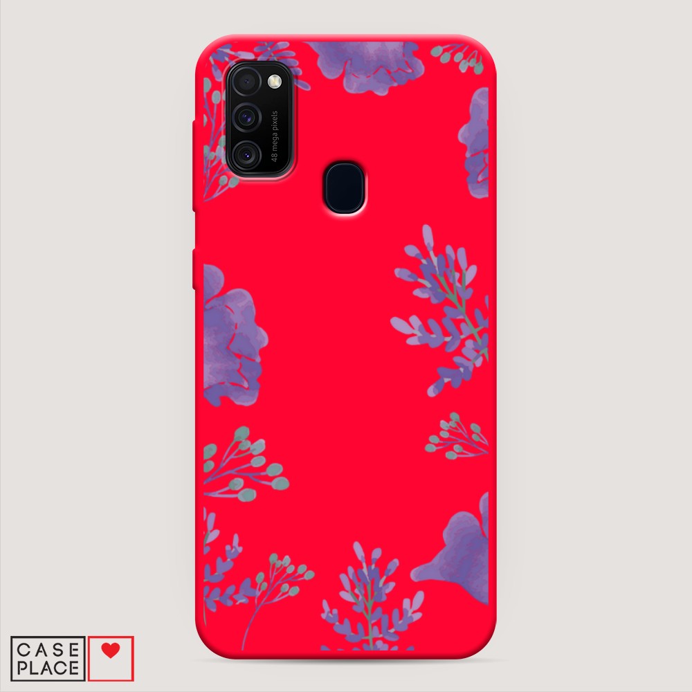 

Чехол Awog на Samsung Galaxy M30s/M21 "Сиреневая цветочная рамка", Разноцветный, 29853-1