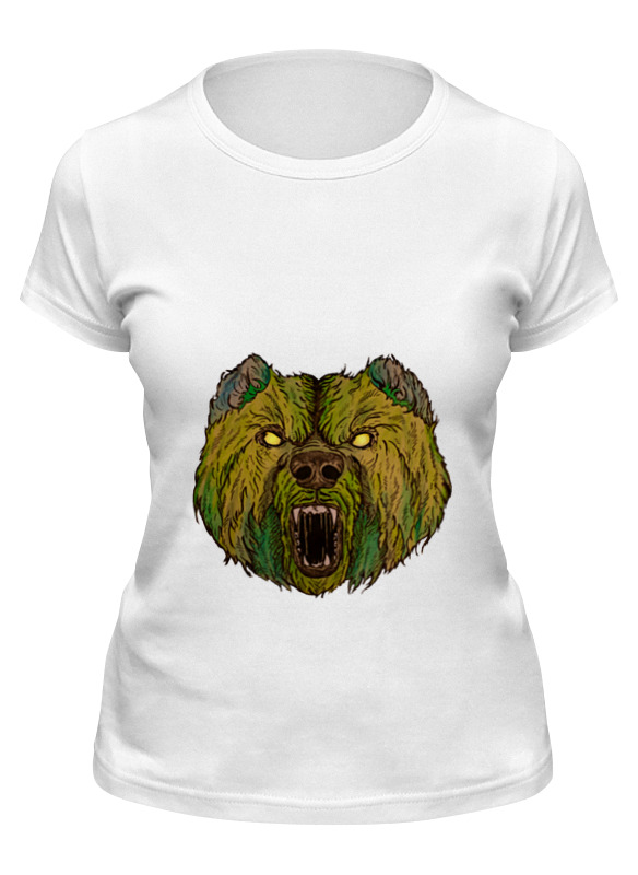 

Футболка женская Printio Evil bear белая S, Белый, Evil bear