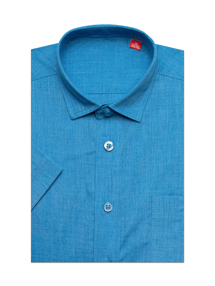 Рубашка детская Imperator 18-4140-к, цвет голубой меланж, размер 98