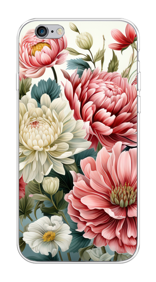 

Чехол на Apple iPhone 6/6S "Садовые цветы рисунок", Розовый;зеленый;белый, 0104S50-1
