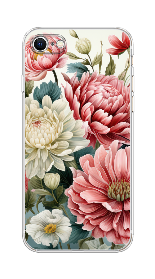 

Чехол на Apple iPhone 7/8/SE 2020/SE 2022 "Садовые цветы рисунок", Розовый;зеленый;белый, 10650-1