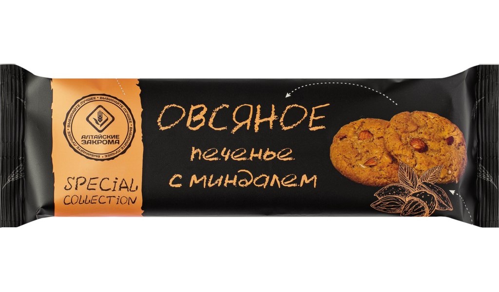 

Печенье Алтайские закрома Сдобное овсяное с миндалем 250 г