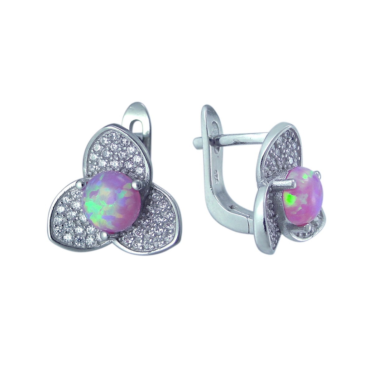

Серьги женские из серебра Balex Jewellery 2405937646, опал/фианит