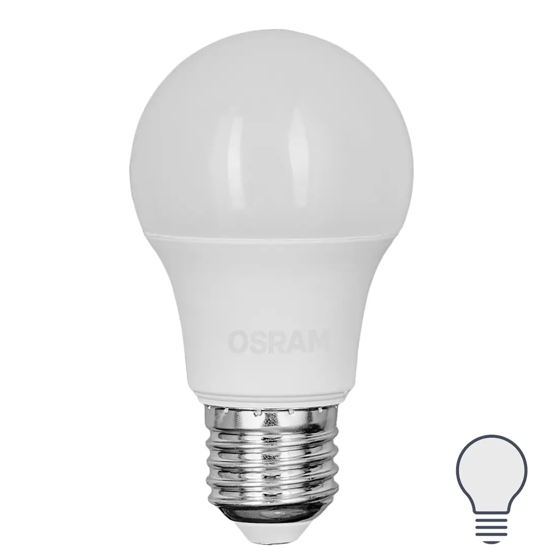 

Лампа светодиодная Osram груша 7Вт 600Лм E27 нейтральный белый свет