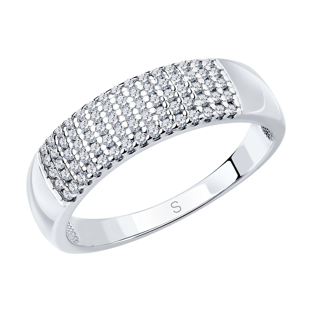 

Кольцо из серебра р. 21 SOKOLOV 94011537, фианит, 94011537