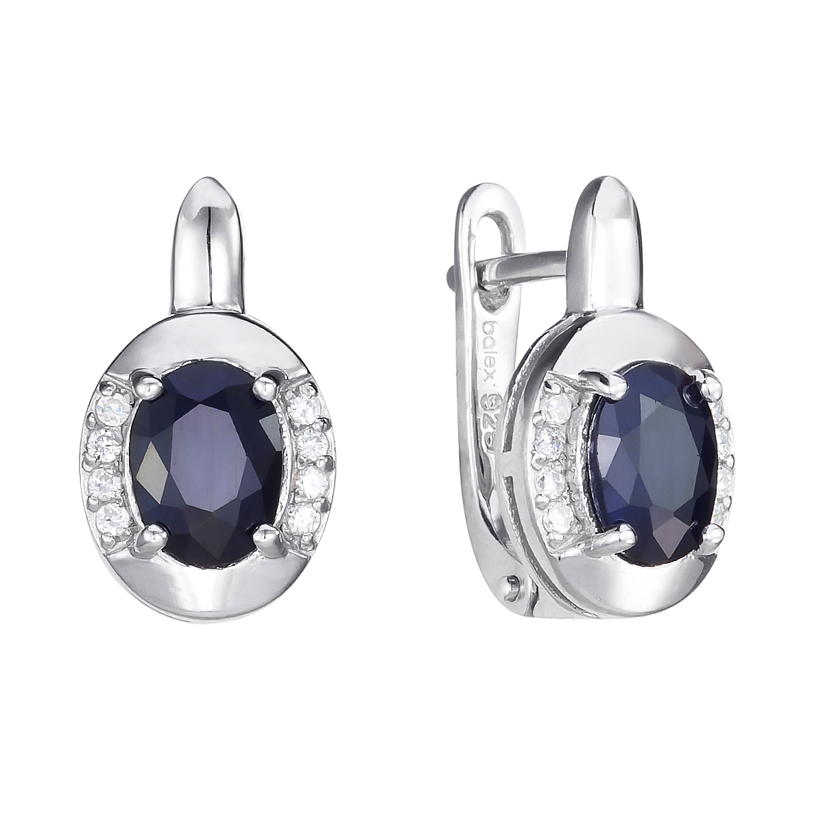 

Серьги женские из серебра Balex Jewellery 2405937783, сапфир/фианит, 2405937783
