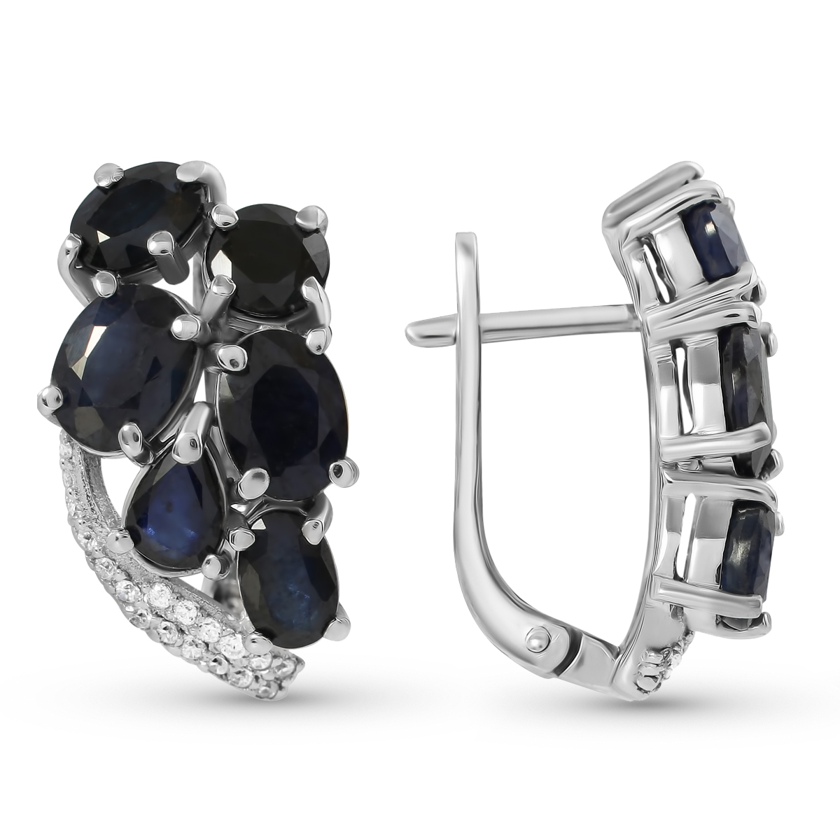 

Серьги женские из серебра Balex Jewellery 2405937853, сапфир/фианит