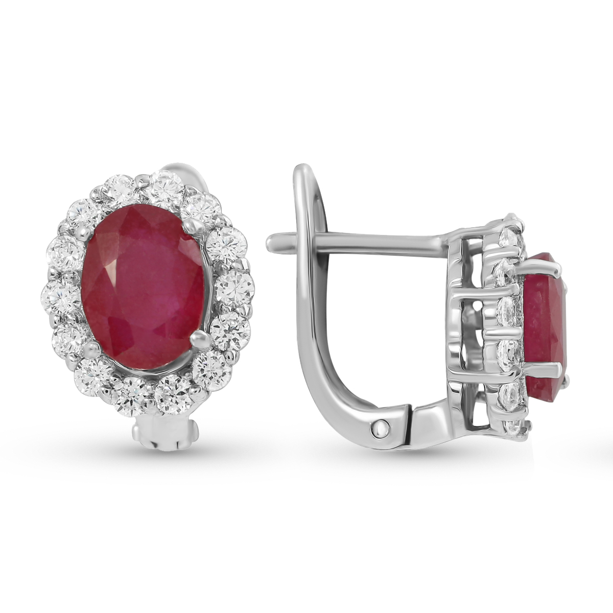 

Серьги женские из серебра Balex Jewellery 2405937865, рубин/фианит