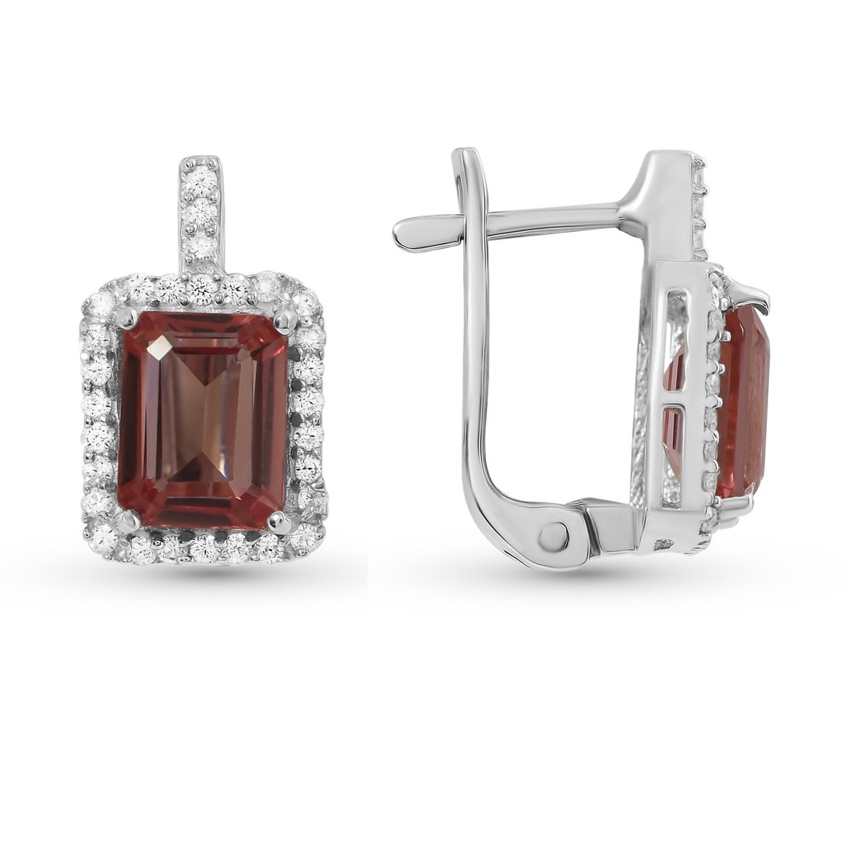 

Серьги женские из серебра Balex Jewellery 2410831625, султанит/фианит