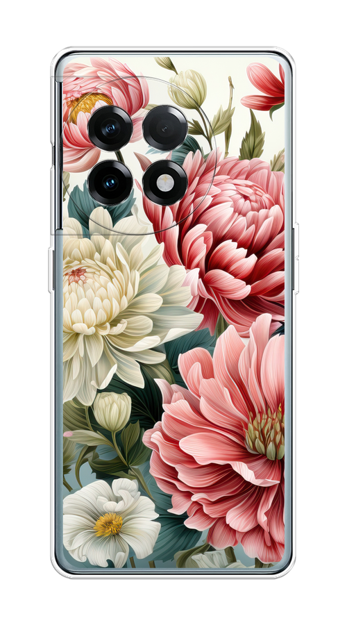

Чехол на OnePlus 11R/Ace 2 "Садовые цветы рисунок", Розовый;зеленый;белый, 154150-1