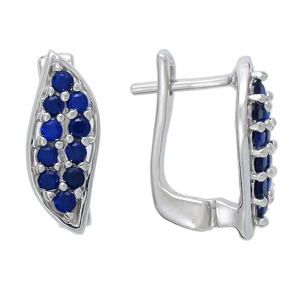 

Серьги женские из серебра Balex Jewellery 2410931061, сапфир, 2410931061