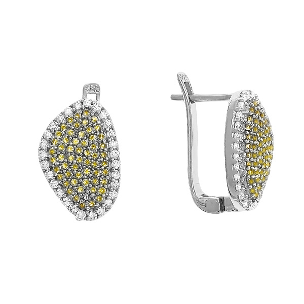 

Серьги из серебра Balex Jewellery 2410931124, цитрин/фианит, 2410931124