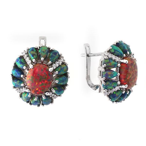 

Серьги женские из серебра Balex Jewellery 2410931184, опал/фианит, 2410931184