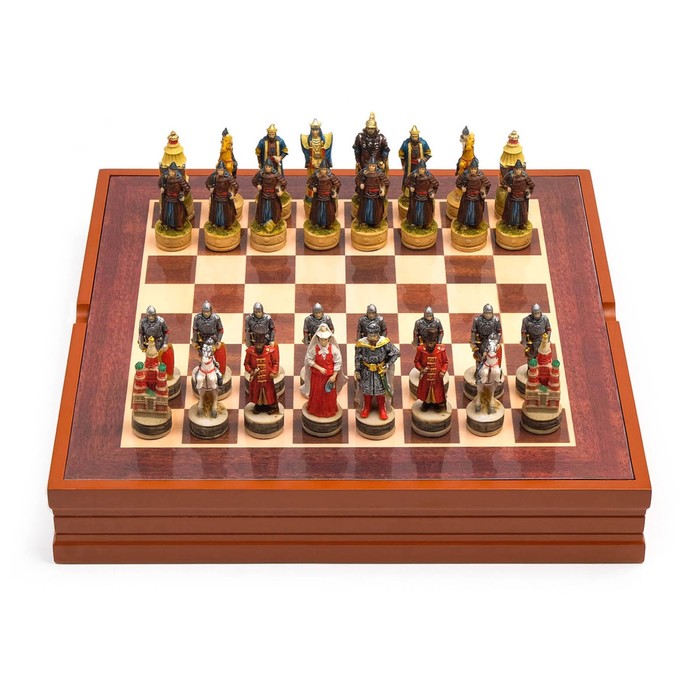 

Шахматы сувенирные Монгольское иго, h короля=8 см, h пешки=6 см, 36 х 36 см