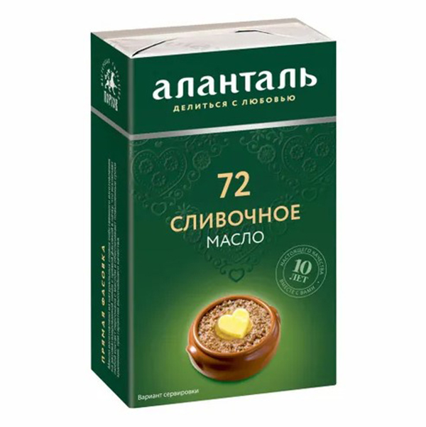 

Сливочное масло Аланталь Крестьянское 72,5% БЗМЖ 150 г