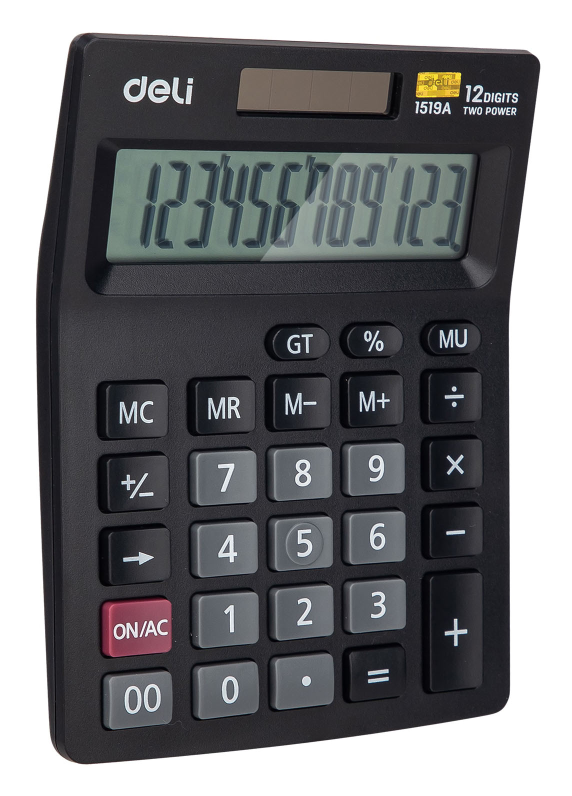 

Калькулятор настольный Deli E1519A черный 12-разр.