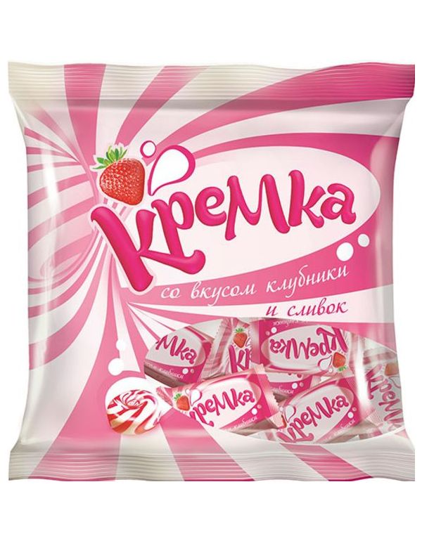 

Карамель Кремка со вкусом клубники и сливок 180 г