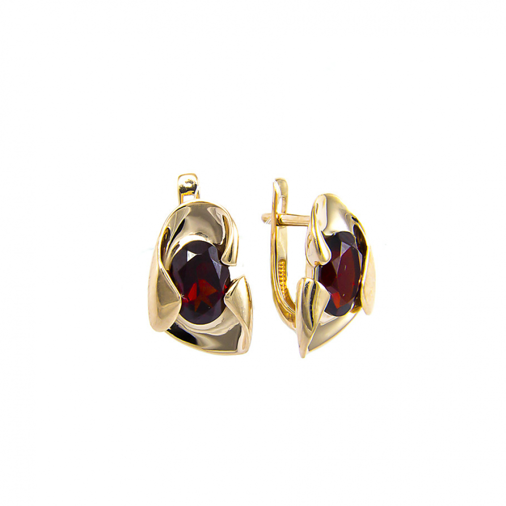 

Серьги из красного золота с гранатом Золото Дисконт С120-5056Гр, С120-5056Гр